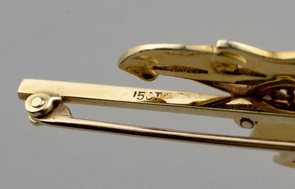 Royal Artillery WW1 15 Carat Gold & Enamel Regimental Sweetheart Bar Brooch